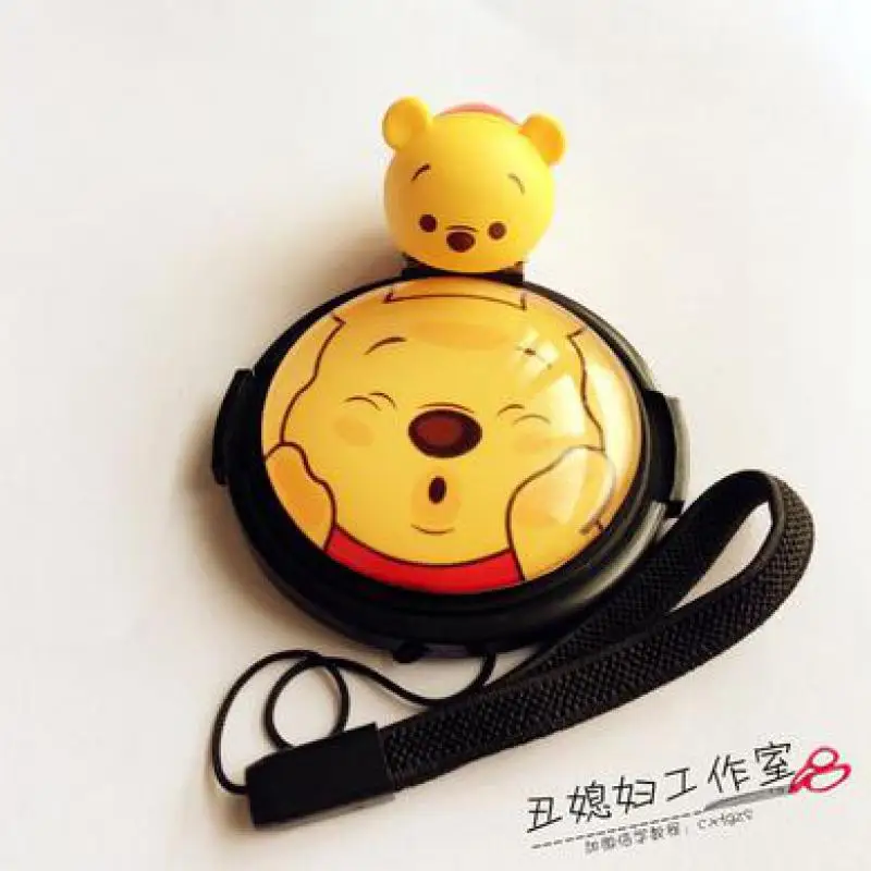 cartoon Protective Lens Cap For Canon/Nikon/Pentax/Sony ABS Dust-proof Camera Lens Protector Cover With Hot boots to protect