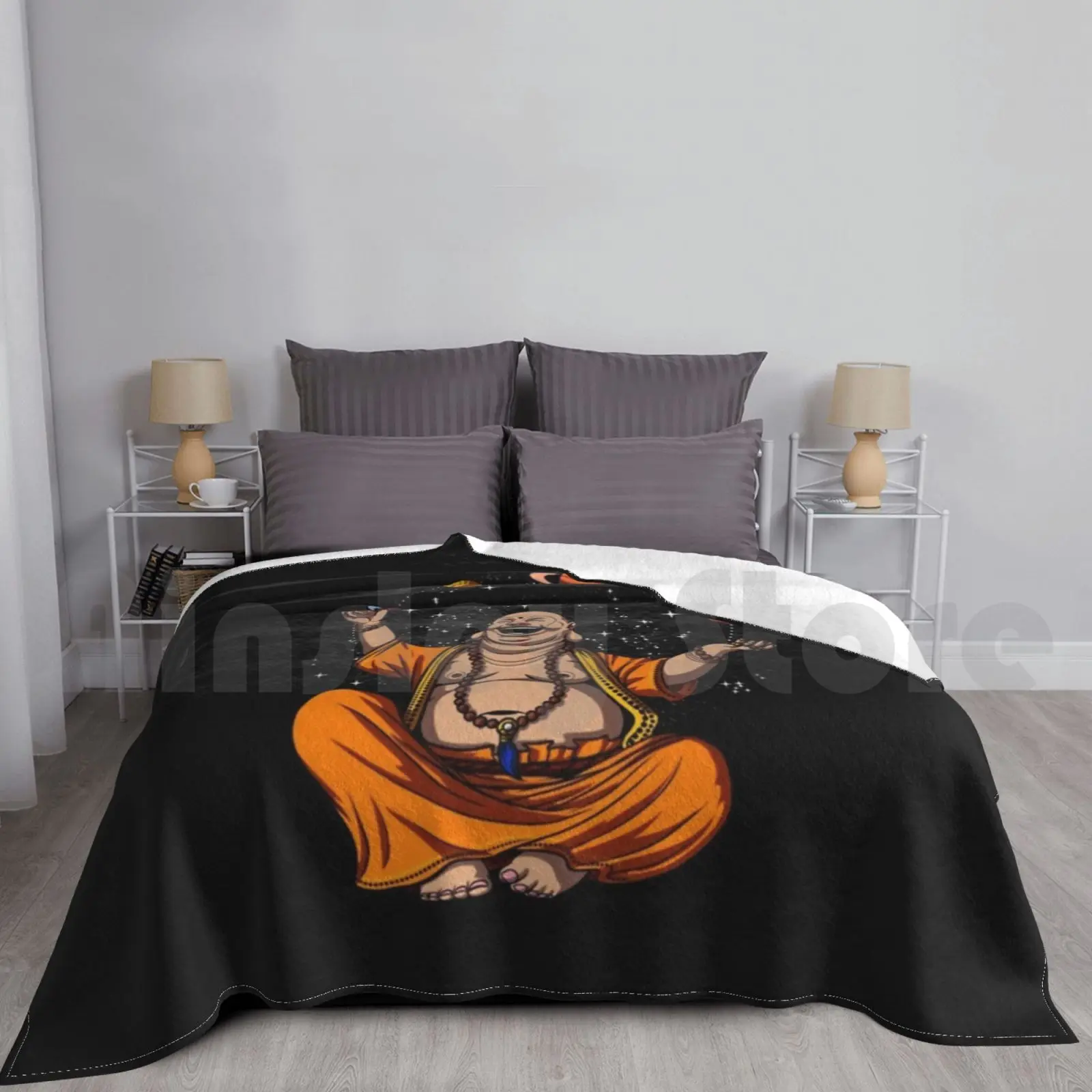 Buddha Juggling Space Planets Blanket Super Soft Warm Light Thin Yoga Meditation Zen Spiritual Buddhism Buddhist Yoga