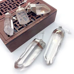 Natural Stone Pendant Ladies Necklace Pendant Transparent Color Crystal Irregular Quartz Stone Mineral DIY Gift Jewelry 1 Piece