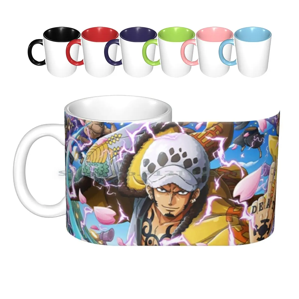 Law Ceramic Mugs Coffee Cups Milk Tea Mug Law Trafalgar Law Trafalgar D Law Traffic Hat Luffy Mugiwara Wano Kuni Monkey D Luffy