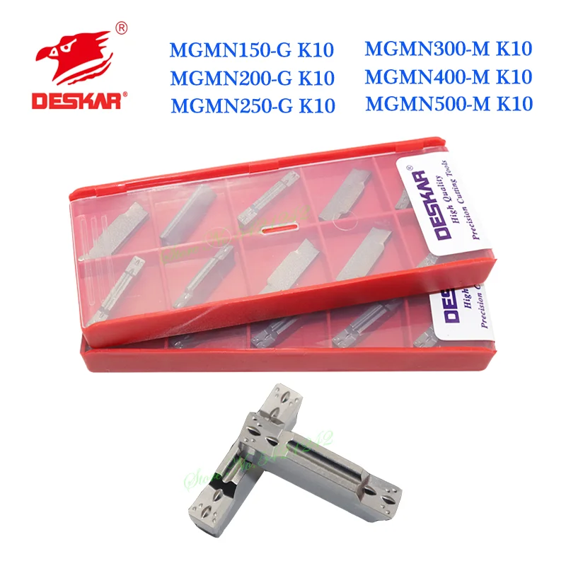 10 Chiếc MGMN150 MGMN200 MGMN250 G MGMN300 MGMN400 MGMN500 M K10 Carbide Dạng DESKAR Lưỡi Dao Tiện Bằng Máy CNC Dụng Cụ Xoay Cho nhôm