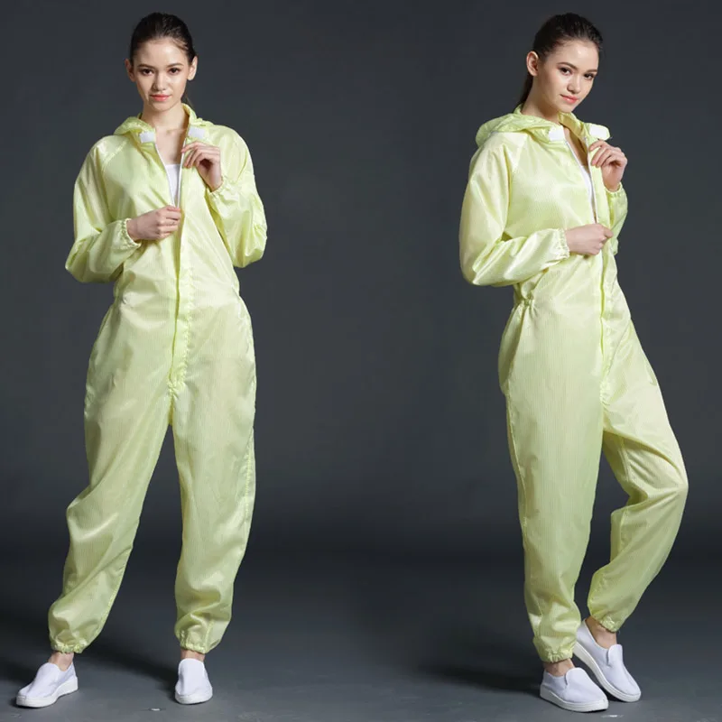 One-piece Coveralls Clean Clothes Hood Cleanroom Garments Clean food Dust-proof Paint Work Clothing Unisex Protective overalls