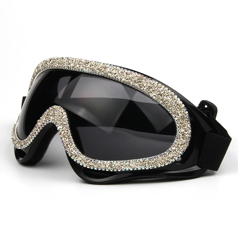 2020 moda ponadgabarytowe wiatroszczelne okulary przeciwsłoneczne damskie luksusowy projektant rhinestone gogle męskie okulary przeciwsłoneczne