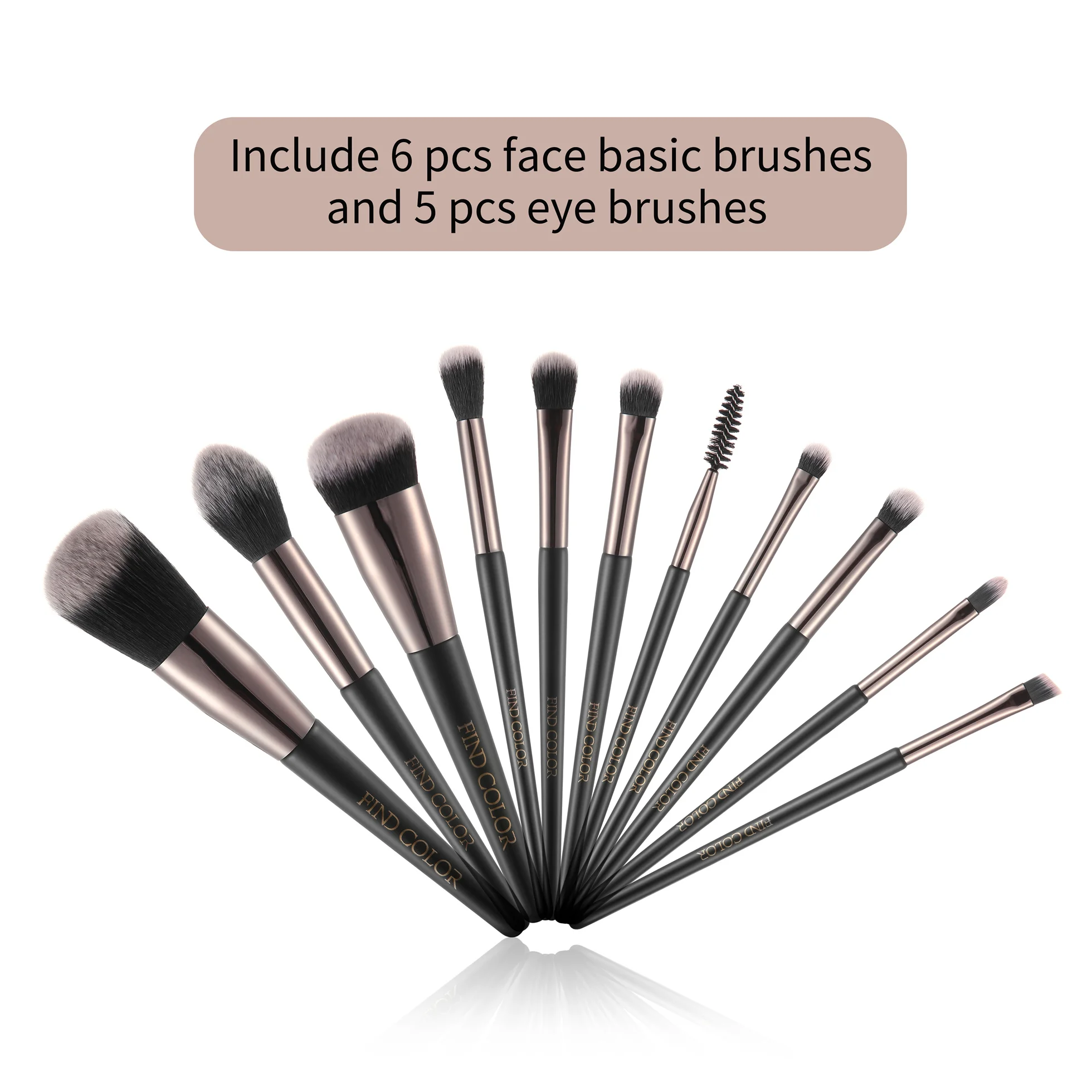 11pcs Makeup Brushes Set Professional Eyeshadow Foundation Blush Powder Eyeliner Eyelash Lip Make Up Brush Cosmetic Tool