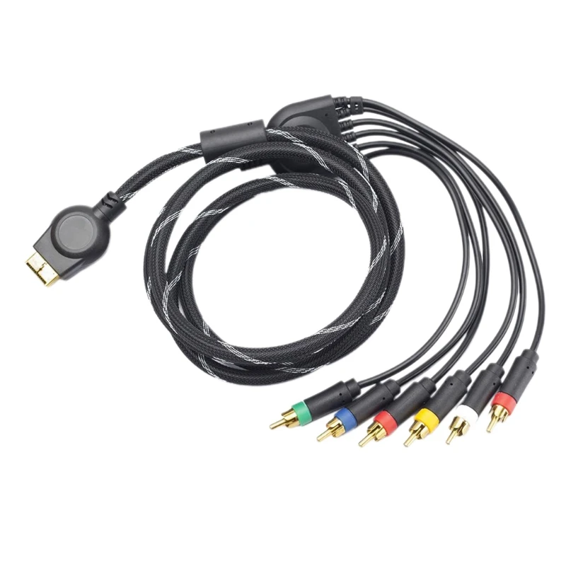 Component AV Cable High Resolution HDTV Component RCA Audio Video Cable Compatible with PS3 PS2 Gaming Console