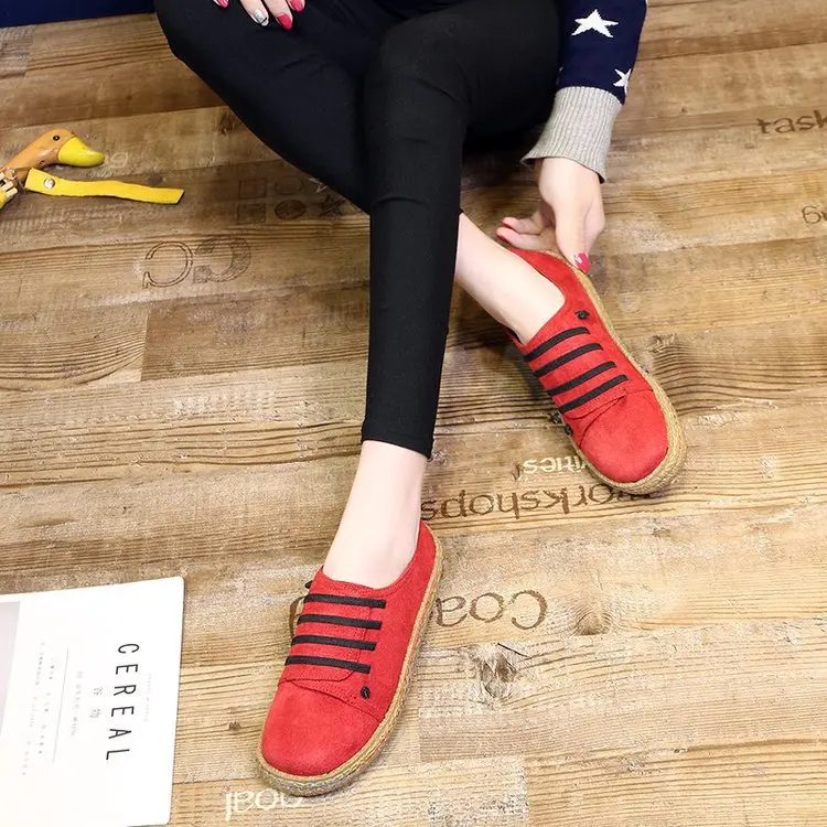 2019 New Spring Women Flats Shoes Loafers Round Toe Wide Shallow Slip-on Casual Lady Flats Shoes Oxford Shoes For Women ui89