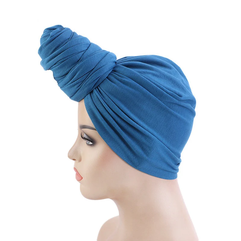 Summer Hijab Turbans African Bandanas Headband Muslim Headwear Long Scarf Wrap Hair Loss HeadScarf For Women Femme Solid Color