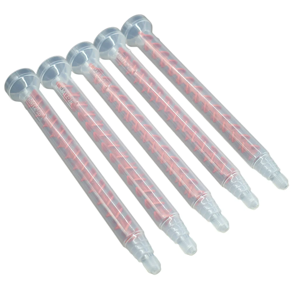 

Two Component Glue Adhesives Mixing Nozzle AB Glue Quick Mixer RM12-26 Round Mixed Tube Adhesive Dynamic Mixing Nozzle 5pc Set