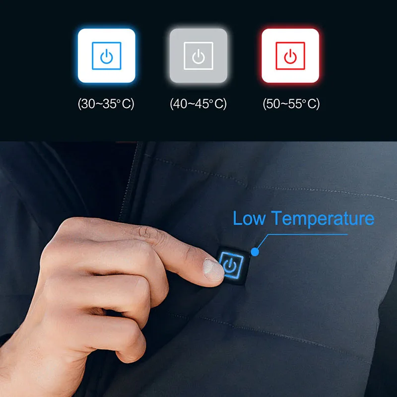 Youpin SKAH الجرافين التدفئة الكهربائية سترة الذكية ترموستاتي التدفئة الحرارية في الهواء الطلق الشتاء الدافئة سترة سترة USB ساخنة