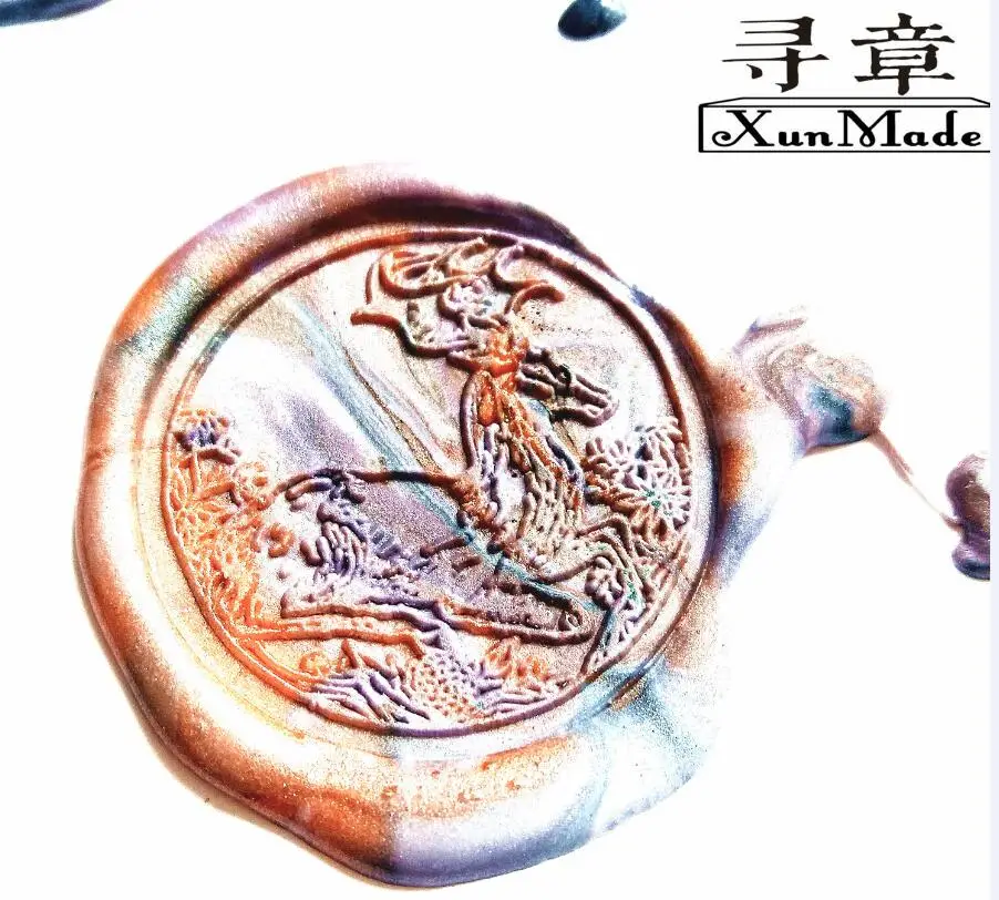 plant seal whale mushroom Fern leaf Mountain Whale mushroom fern leaf moon deep sea elk Paint seal wax stamp wax sealing stamp