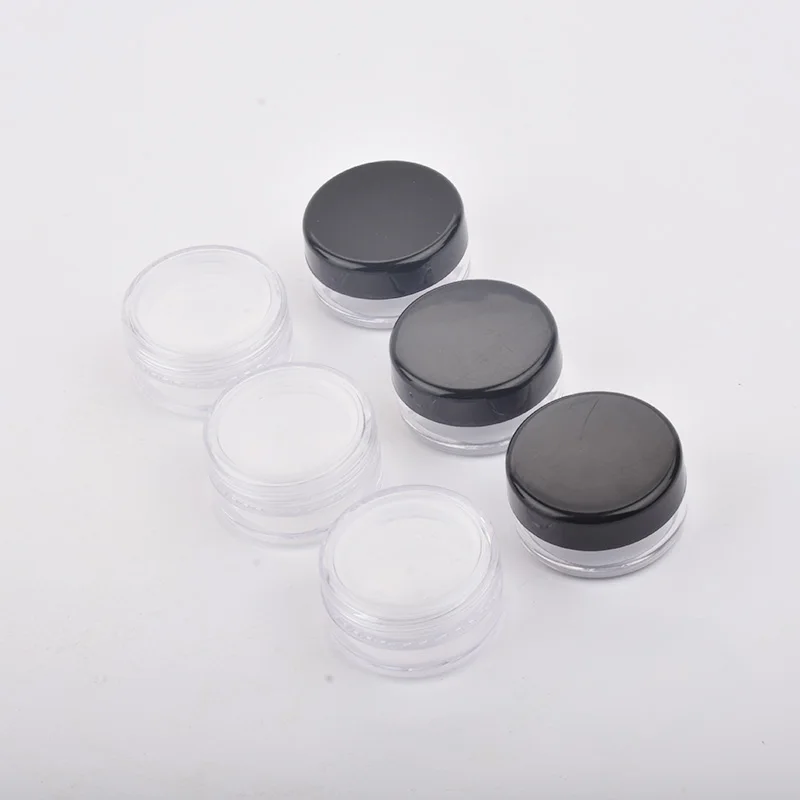 50pcs/lot 1G Portable Plastic Empty Loose Powder Box Makeup Jar Container Travel Puff Box Sifter Container Cosmetic Case