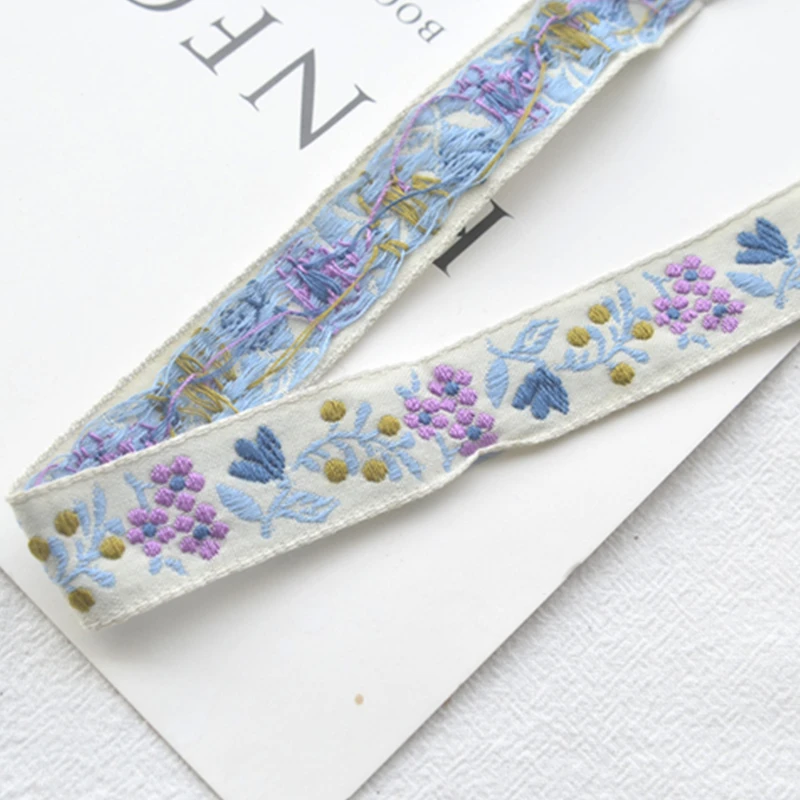 3 stoczni 2CM Korea południowa Wisteria styl narodowy żakardowa wstążka Handmade DIY spinka materiał łuk ozdoby do włosów stroik