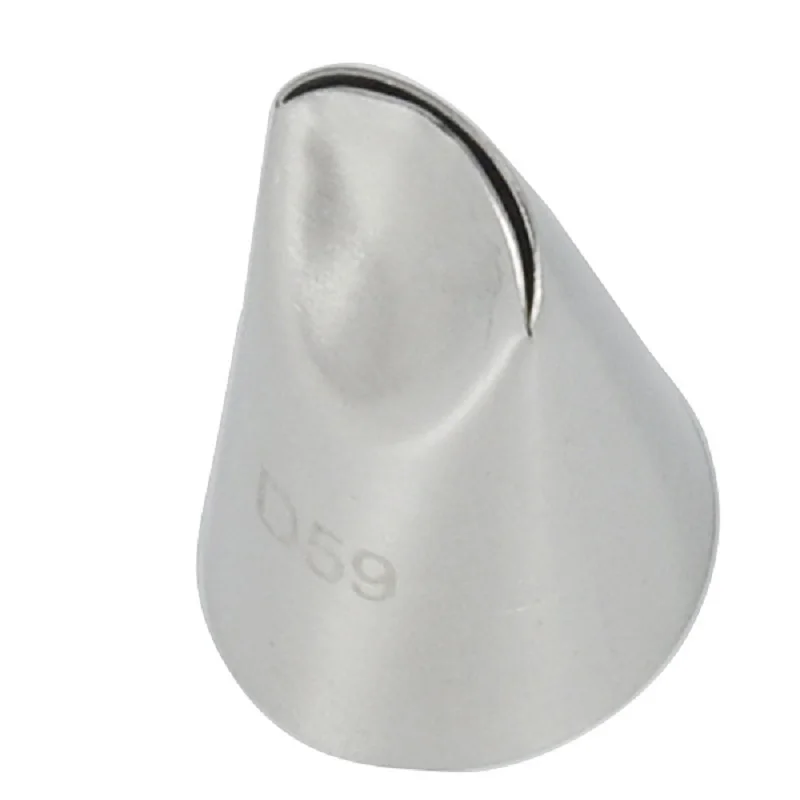 MRF 1PCS Stainless Steel 18/8 Cake Decorating Small Ruffle Piping Nozzle, Cupcakes Dessert Icing Tips #D59