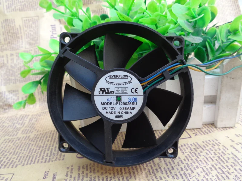 

F129025SU Original For everflow 9025 12V 0.38A Four-Wire Speed Fan CPU Fan