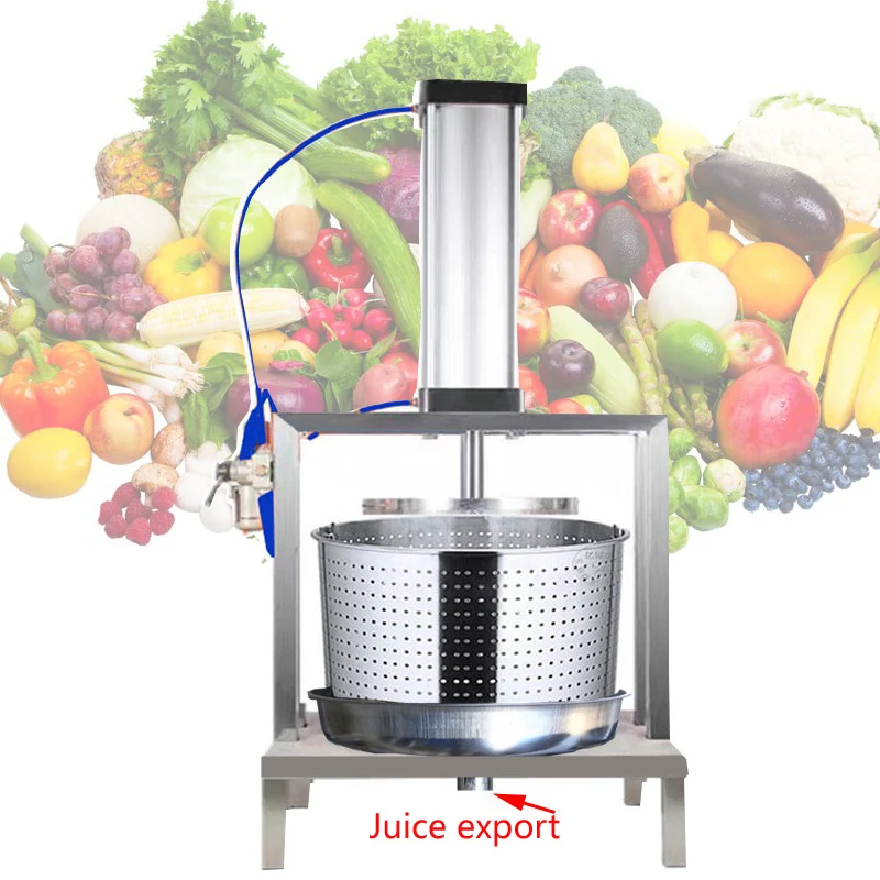 Large Capacity Commercial Juice  Press Stainless Steel Pneumatic Grape Honey Juicer Vegetable Dehydration Machine