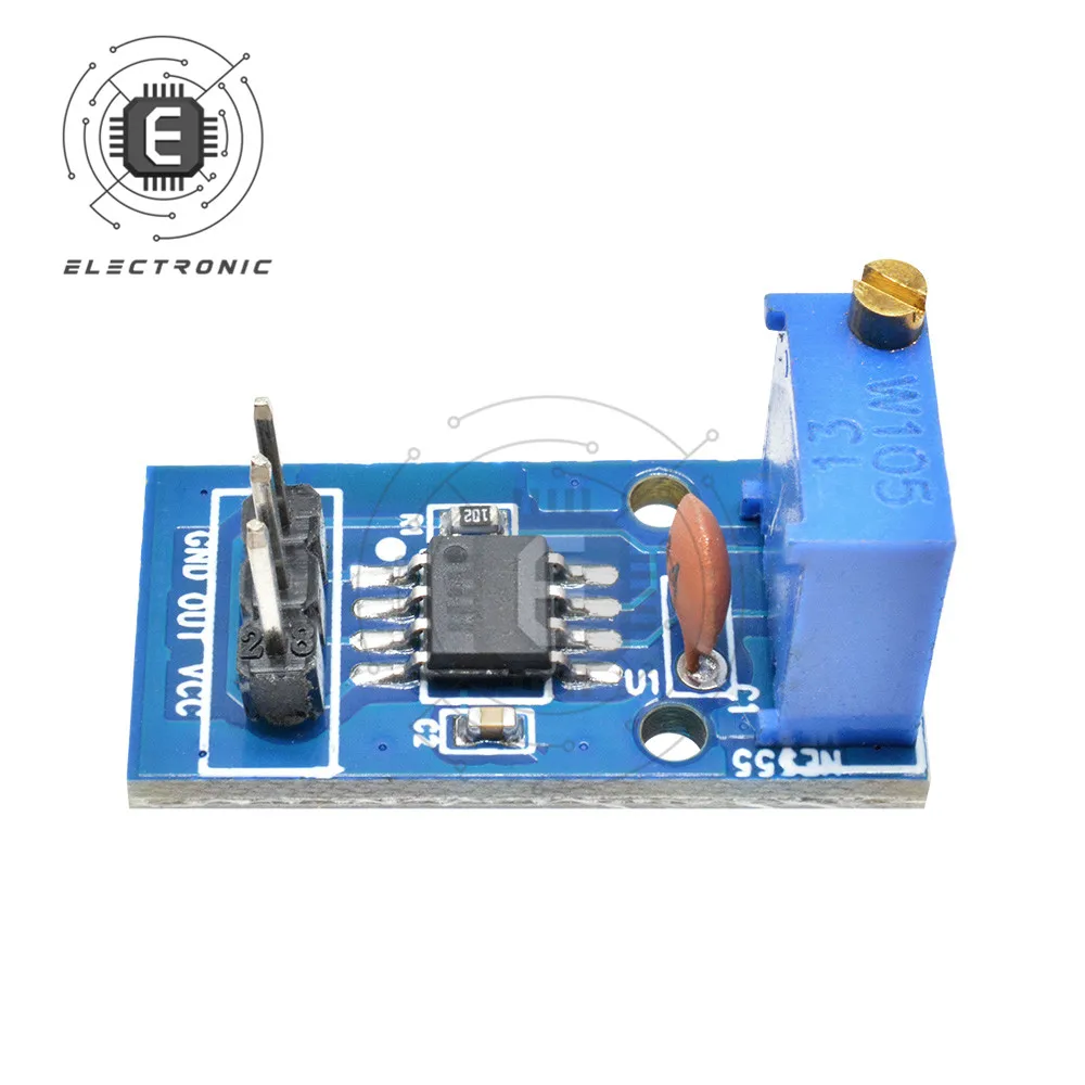 NE555 Frequency Adjustable Resistance Pulse Generator Signal Generator Module Dor Arduino Smart Car 5-12V