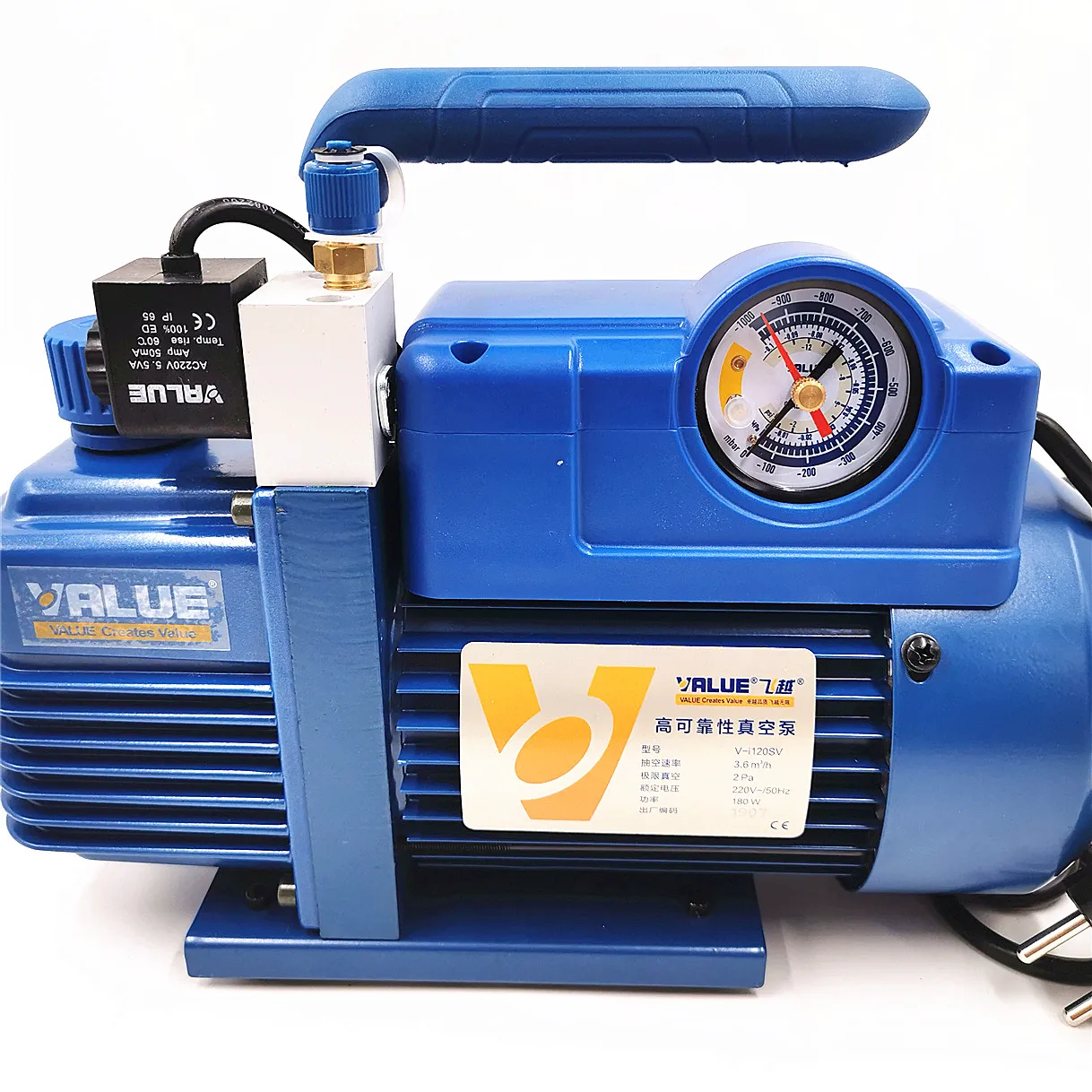 3.6m3/h 220V 180W V-i120SV air conditioning laboratory air pump refrigerate R410 vacuum pump 1L R410 R407C, R134a, R12, R22