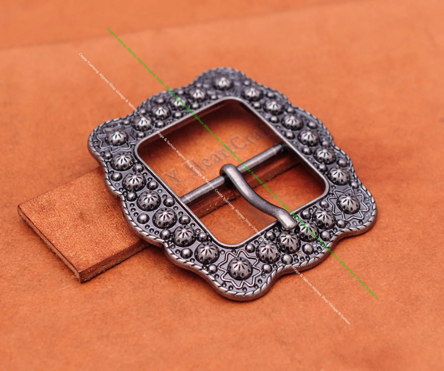 Sturdy Heavy Duty Men Huge Wide Western Cowboy Flower Center Bar Leathercraft Jeans Belt Buckle Hardware Replacement Fit 38mm