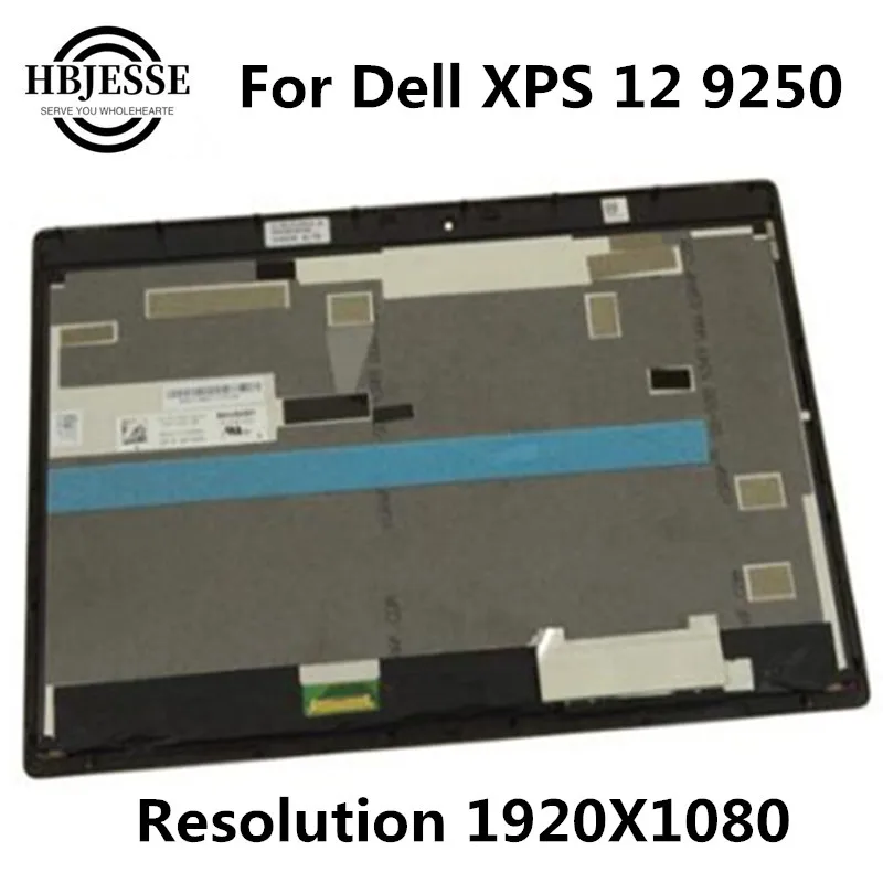 For Dell XPS 12 9250 7275 Latitude Tablet FHD 1920X1080 or 3840x2160 LED LCD Display Touch Screen Assembly+Frame Replacement