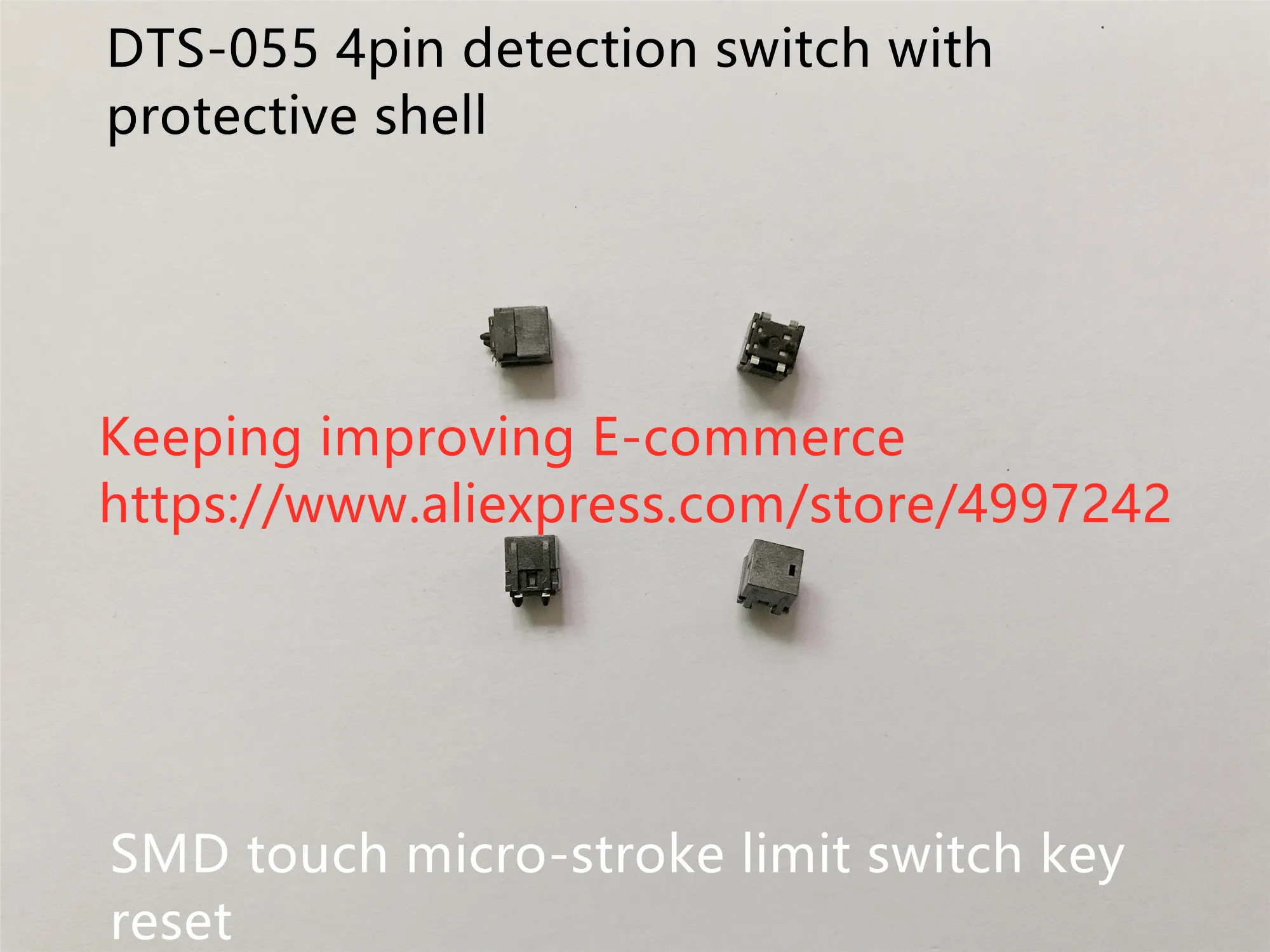 

Original new 100% DTS-055 4pin detection switch with protective shell SMD touch micro-stroke limit switch key reset
