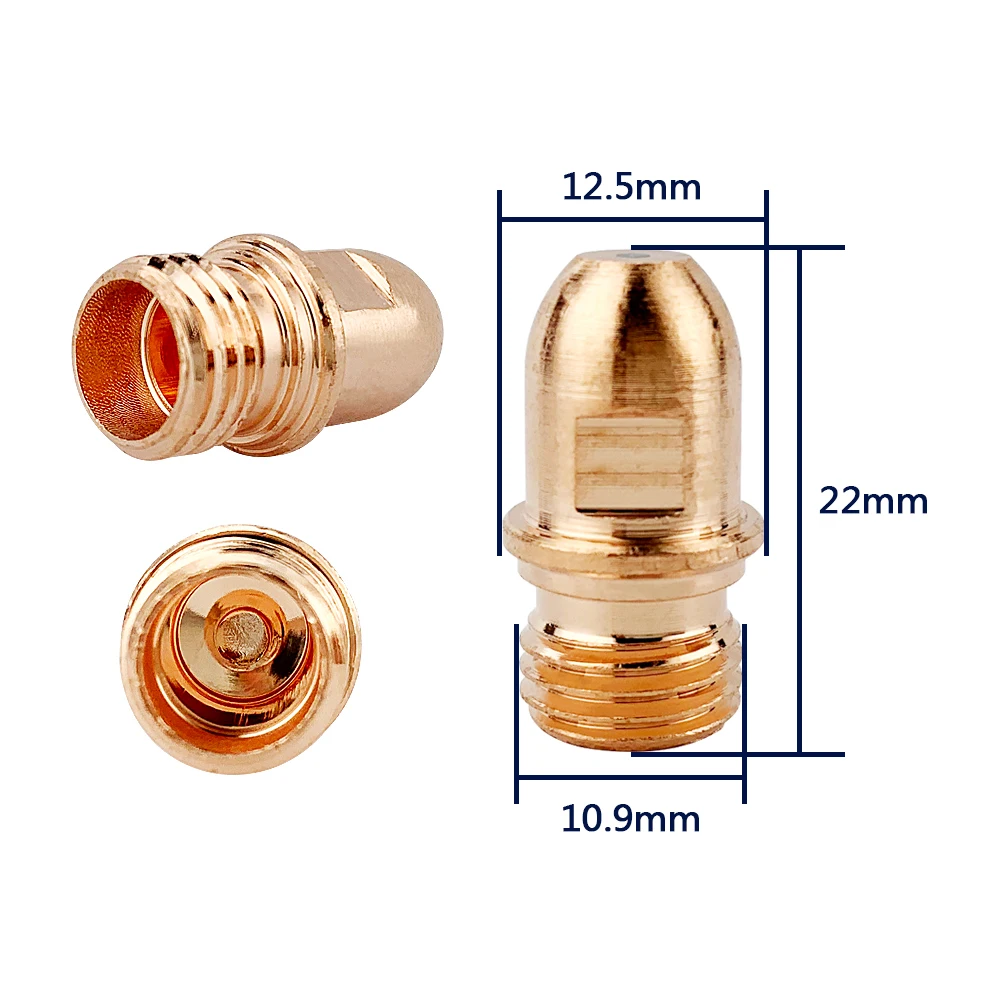 PD0101 Tip ( 1.1 1.4 1.7 1.9mm ) 10PCS & PR0101 Electrode 10PCS A101 A141 Trafimet Type Plasma Cutting Torch Consumables Parts