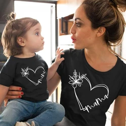 Mother Kids Fashion Baby Girl Clothes Summer For Mother And Daughter Mother Kids T Shirt Mom And Daughter Matching Outfits 1PC