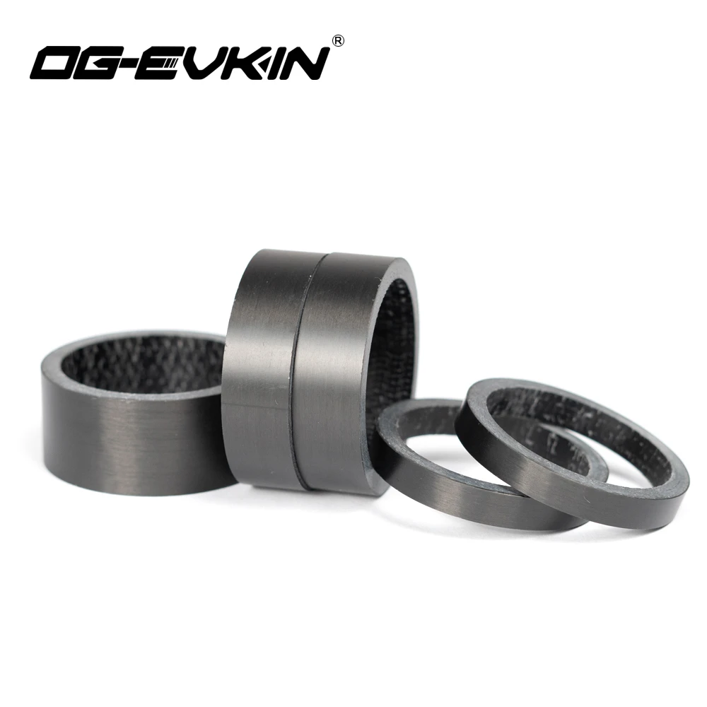 OG-EVKIN CS-1-M 탄소 섬유 헤드셋 스페이서 세트, 자전거 프론트 포크 1-1/8 인치 28.6mm UD 매트 스템, 프론트 포크 조정 스페이서 세트