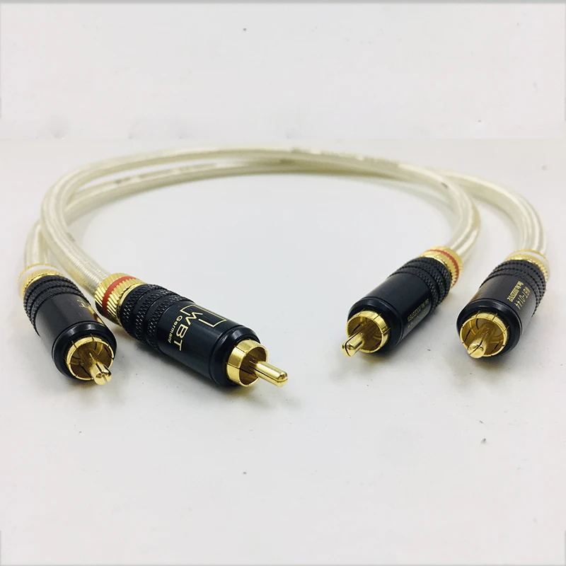 كابل ربط صوت hifi جديد QED Signature 5N OCC مطلي بالفضة مع موصل مطلي بالذهب WBT-0144 #4