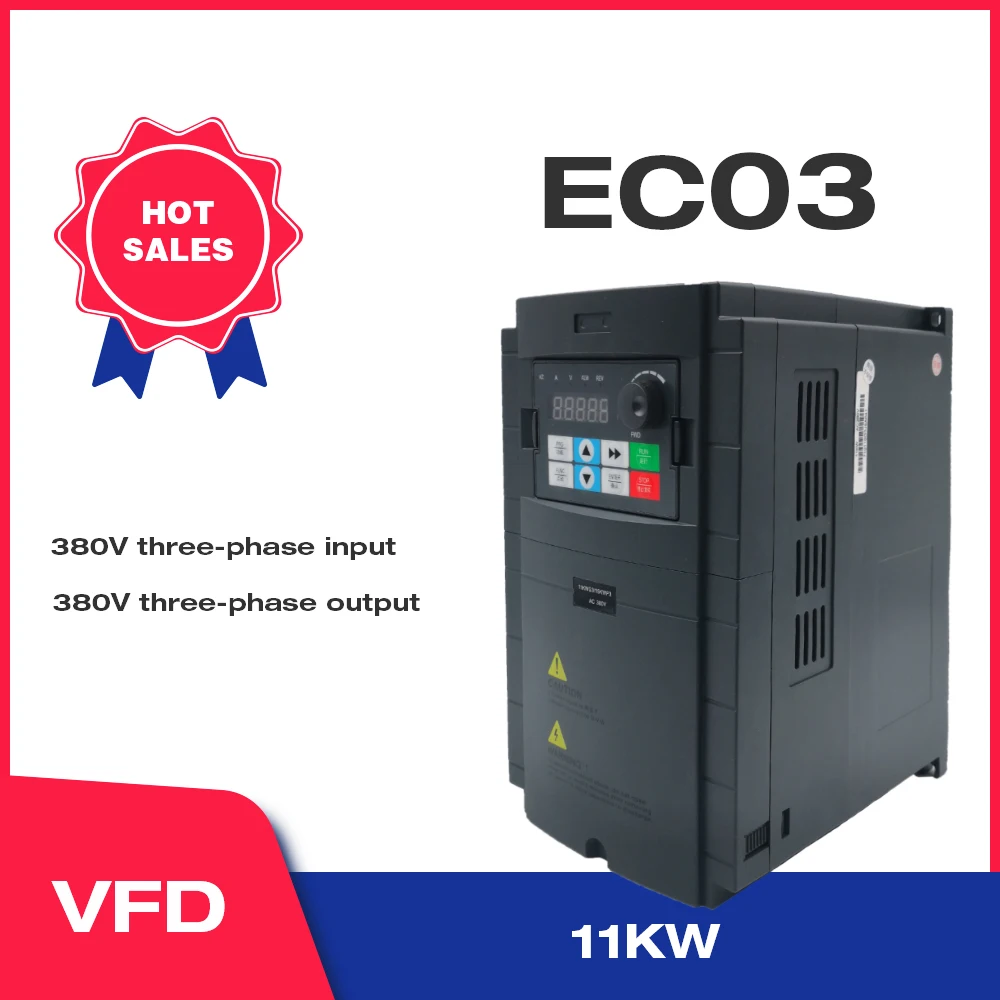 

VFD AC 380V 15KW Variable Frequency Drive 3 Phase Speed Controller Inverter Motor VFD Inverter Frequency Converter EC03