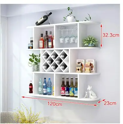 Wine rack wine cabinet wall hanging Restaurant Hotel hanging wall wine rack diamond lattice household customization