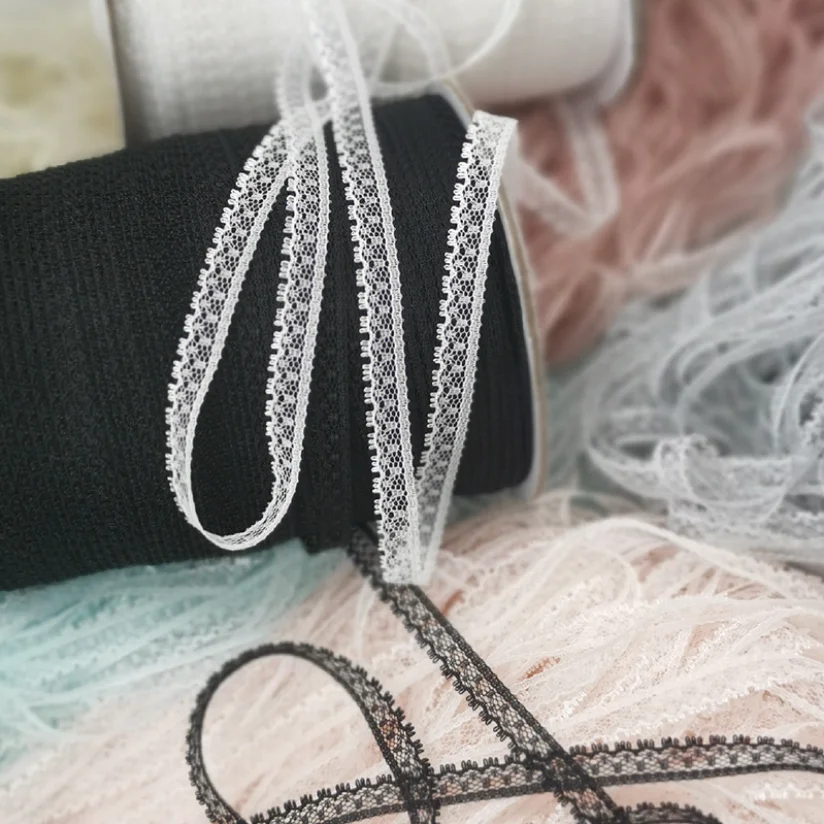 5 Meters/lot Width 0.8cm High Quality Submissive Eyelash Dot Lace Applique Trim Ribbon DIY Clothing Dress BJD Accessories