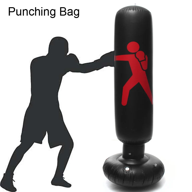 

Stress Release 1.6M Inflatable Punching Stand Water Base Pressure Relief Punch Box Target Boxing Bag Bounce Back Sandbag Fitness