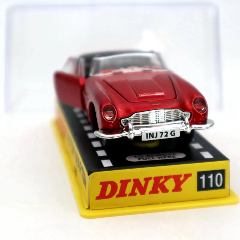 Atlas-Dinky toys 1/43 para Aston Martin, modelos rojos fundidos a presión, colección de regalos de coche, 110