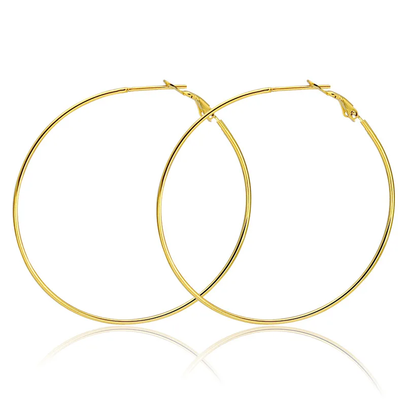 

AsJerlya Hot Sale Big Circle Stainless Steel Woman Hoop Earrings Set For Women Party Jewelry Brincos Aros