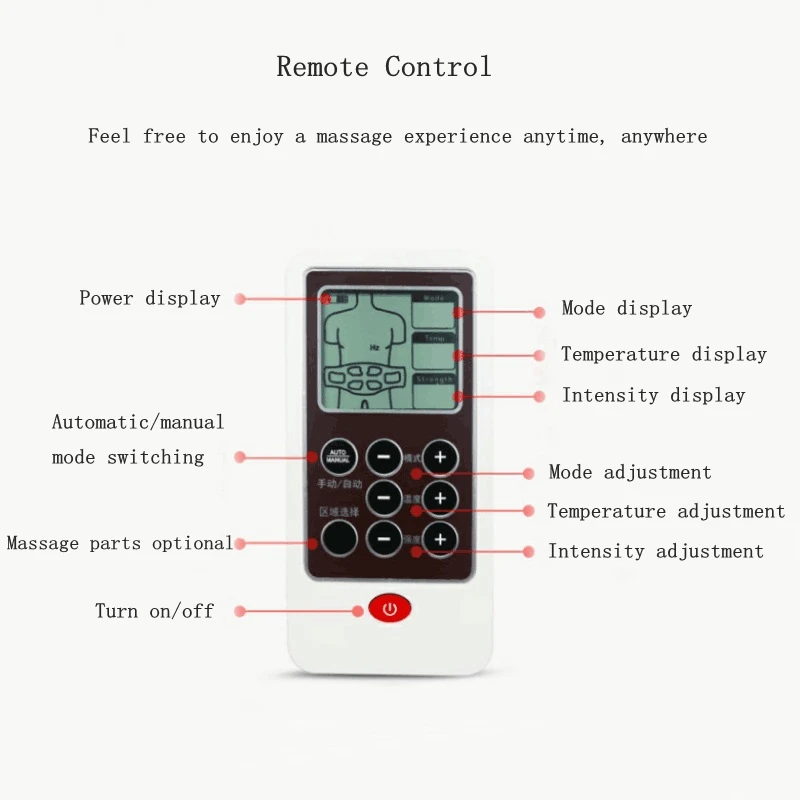 EMS حزام تسخين عشرات Myostimulator ساخنة الأشعة تحت الحمراء العلاج الطبيعي الخصر مدلك الوخز بالإبر تدليك قطني العضلات الاسترخاء