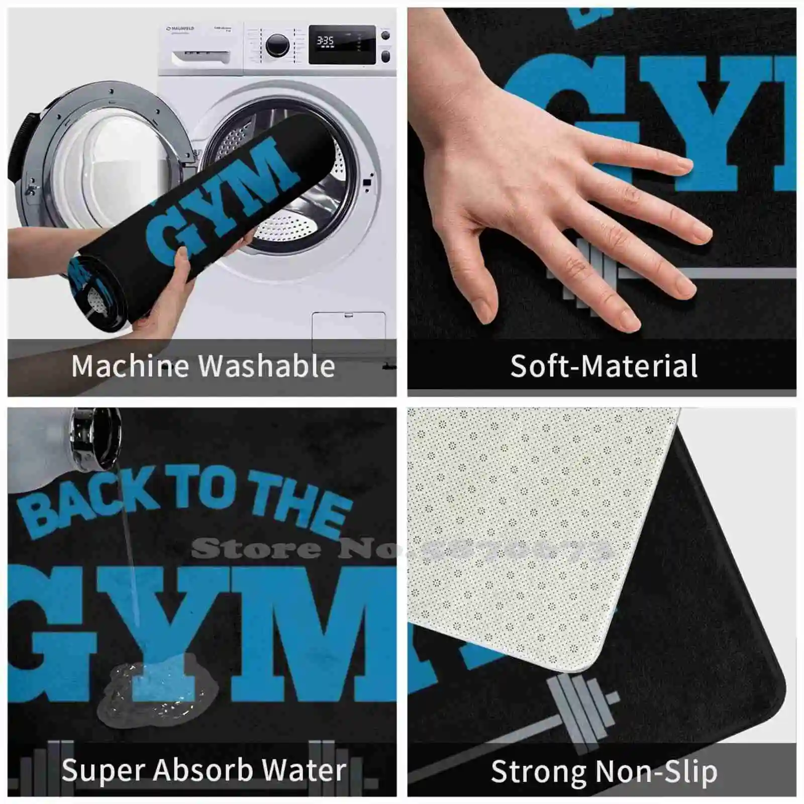 Gym Life Soft Cushion Home Carpet Door Mat Car Rug Gym Life Gym For Life Lifetime Gym Is Life Weights Mr Olympia Workout image 6