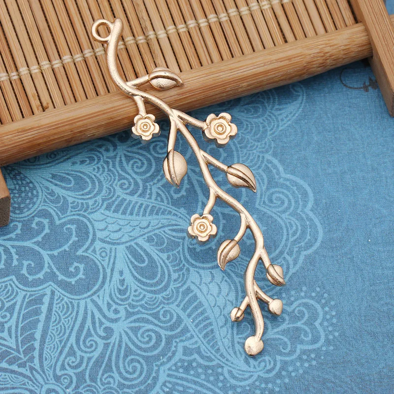 10pcs Leaf Charm Pendant Antique Bronze Retro Pendant for Necklace Accessories ewelry Making Findings Handmade Craft DIY 15x59mm