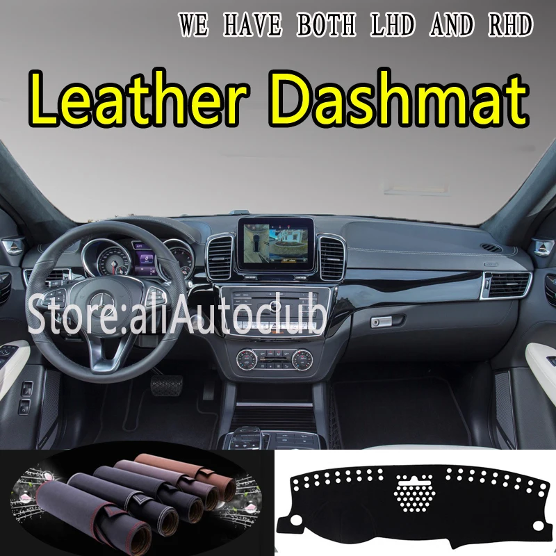 For Mercedes Benz GL GLS Class X166 GL450 GL500 350 GLS550 GL63 Leather Dashmat Dashboard Cover Pad Dash Mat Carpet Car Styling