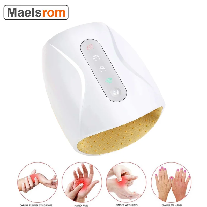 

Electric Cordless Hand Massage Machine For Palm Finger Acupoint Wireless Massager with Air Pressure and Hot Compress Acupressure