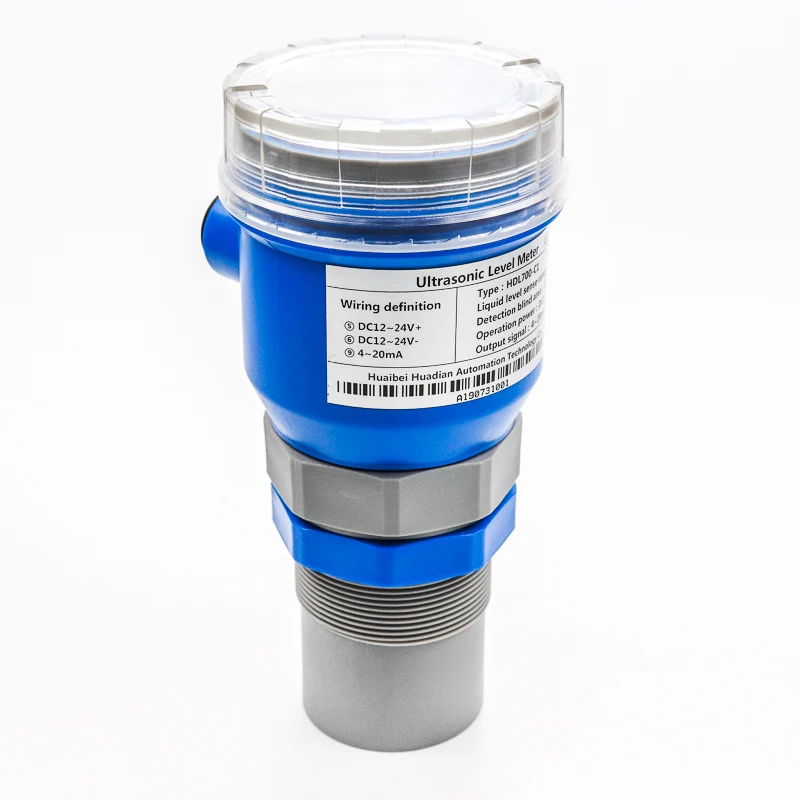 24V เซ็นเซอร์ระดับอัลตราโซนิกสำหรับน้ำผลไม้และนม Rs485ดิจิตอล Ultrasonic Level Transmitter ราคา