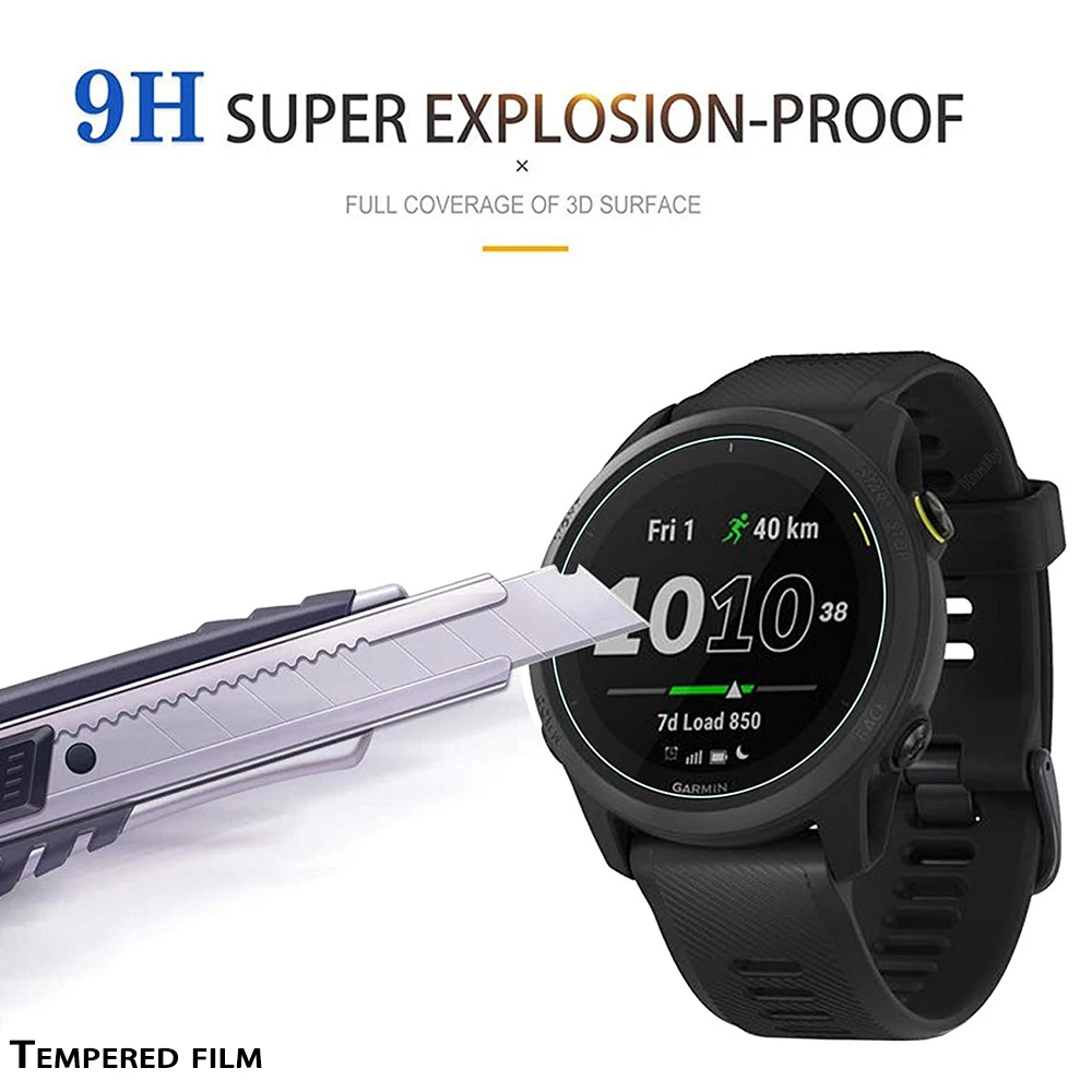 طبقة واقية من الزجاج المقوى لـ Garmin Forerunner 745, طبقة واقية من الزجاج المقوى للساعة الذكية HD ، واقي شاشة زجاجي لهاتف Forerunner 745