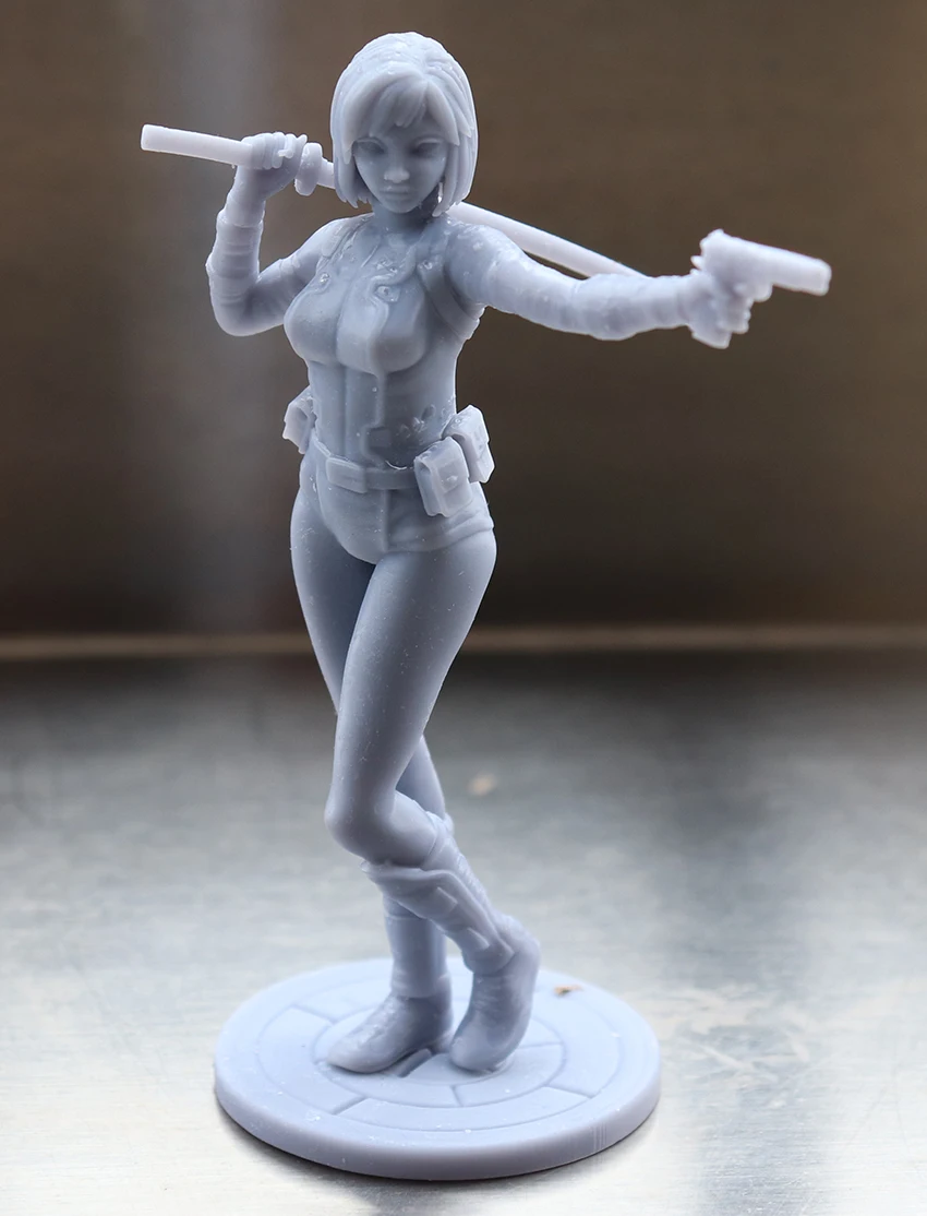 1/24 75mm 1/18 100mm Resin Model Female Girl Warrior Figure Sculpture Unpainted No Color RW-369