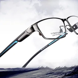 Vazrobe Titanium Eyeglasses Frames Men Reading Glasses Male Anti Blue Light Full Rim Spectacles for Prescription Ultralight