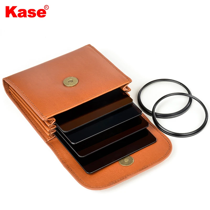Bolsa de filtros Kase para filtros circulares de 58 mm, 62 mm, 67 mm, 72 mm, 77 mm, 82 mm y 95 mm, puede almacenar 5 filtros