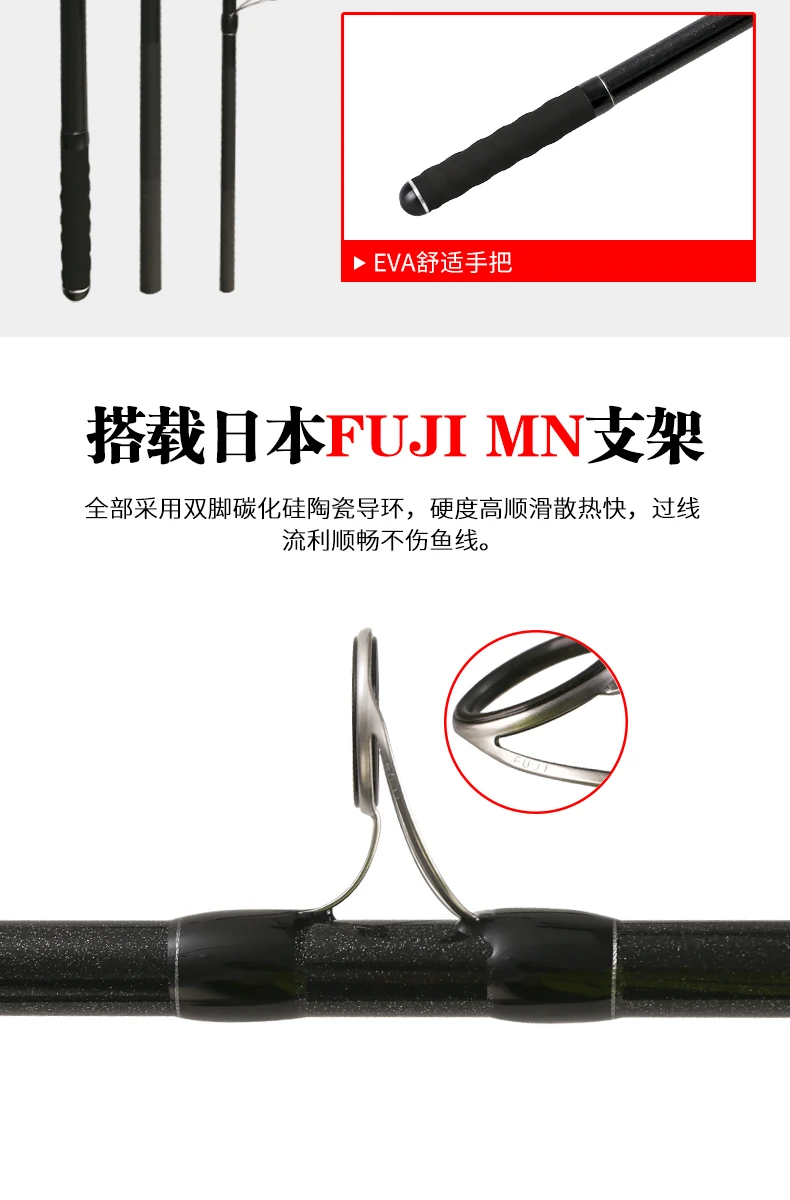 NEUE MADMOUSE POWER SURF 3-teilige Angelrute mit Fuji-Teilen, Hochkarbon, 4,20m, Surf-Angelrute, Wurfgewicht 100-350g, Japanische Qualität, Spinnruten – Detail 5