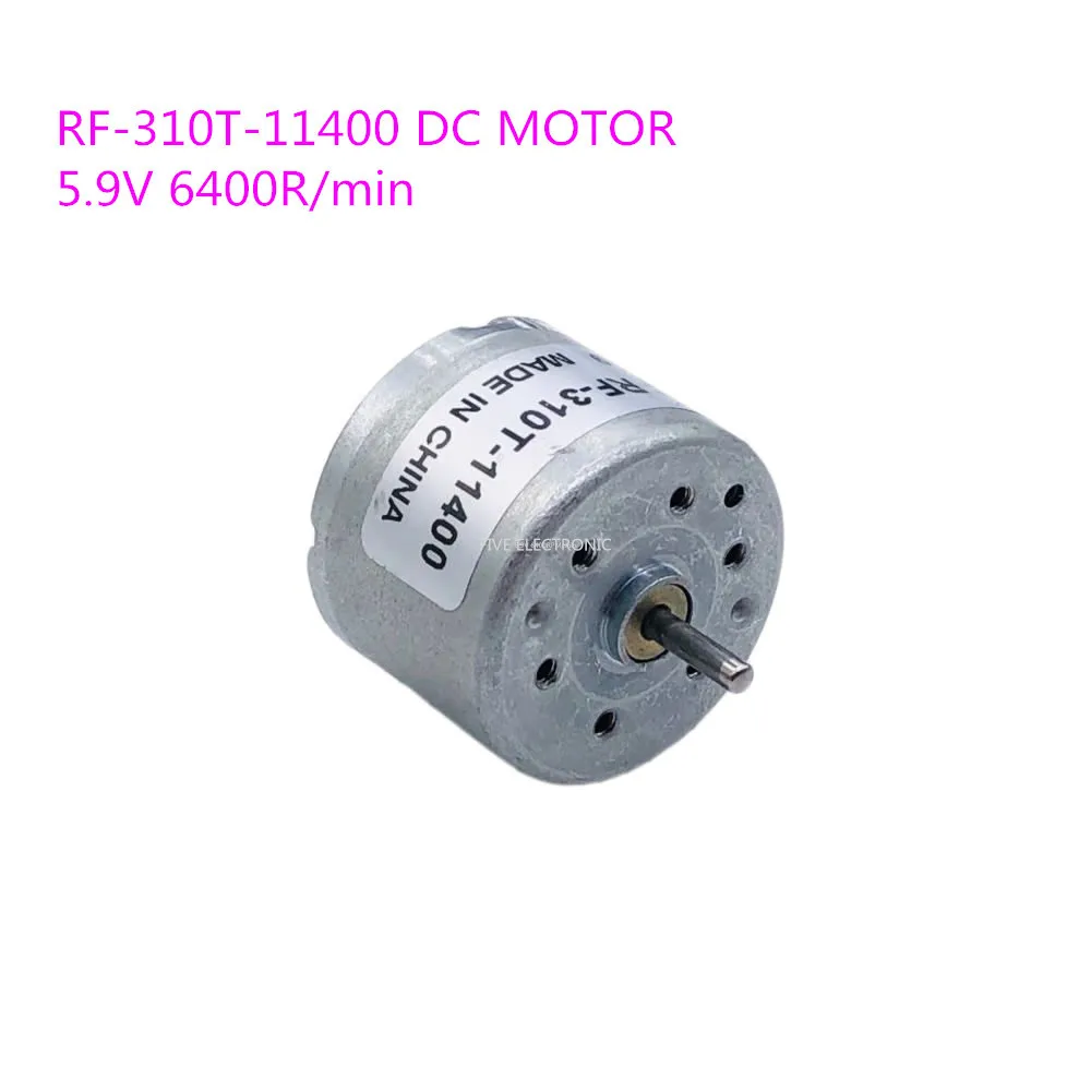 

FREE SHIPPING! RF-310T-11400 Micro DC Motor 5.9V +/-6400R/Min for DIY Electronic Toy,Mechanical Equipment/VCD/DVD/FAN