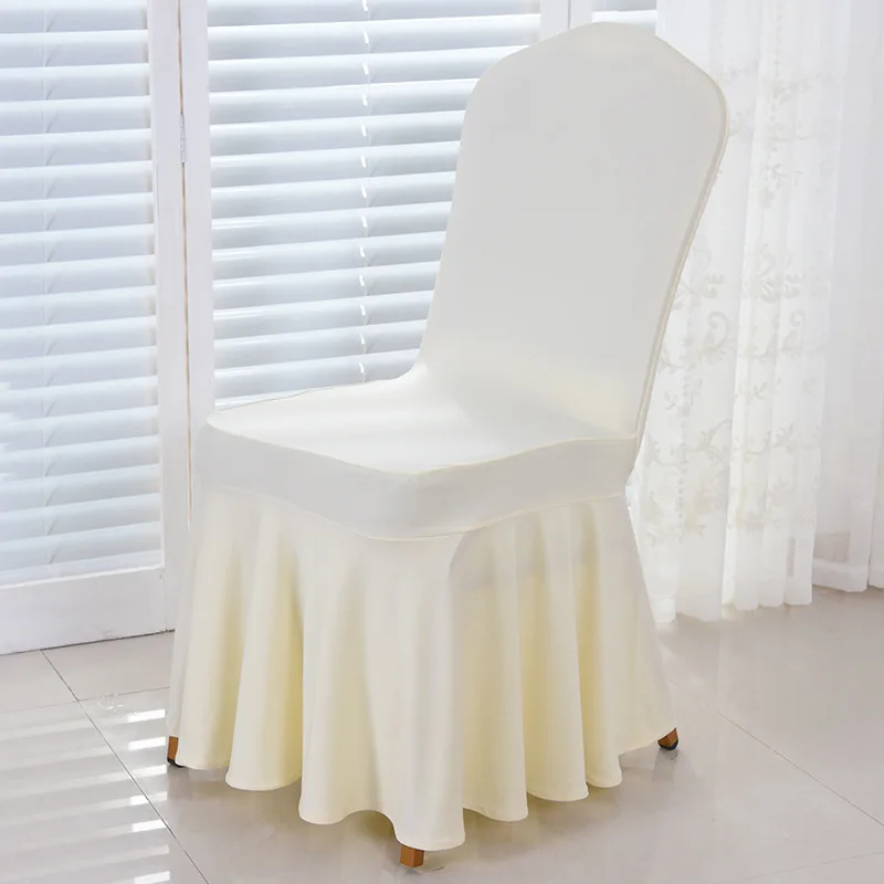 10pcs/lot Elastic Hotel Wedding Chairs Cover Fully Inclusive Fabric thicker Chair Covers For Party Banquet Event Decoration