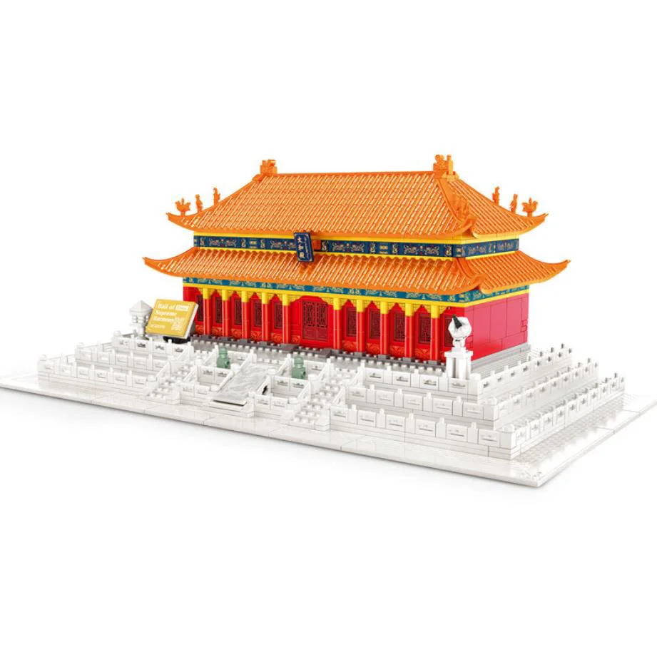 Beijing Hall of Harmonious Supermes Model Building Blocks - China's World Famous History Cultural Architecture Educational Toy