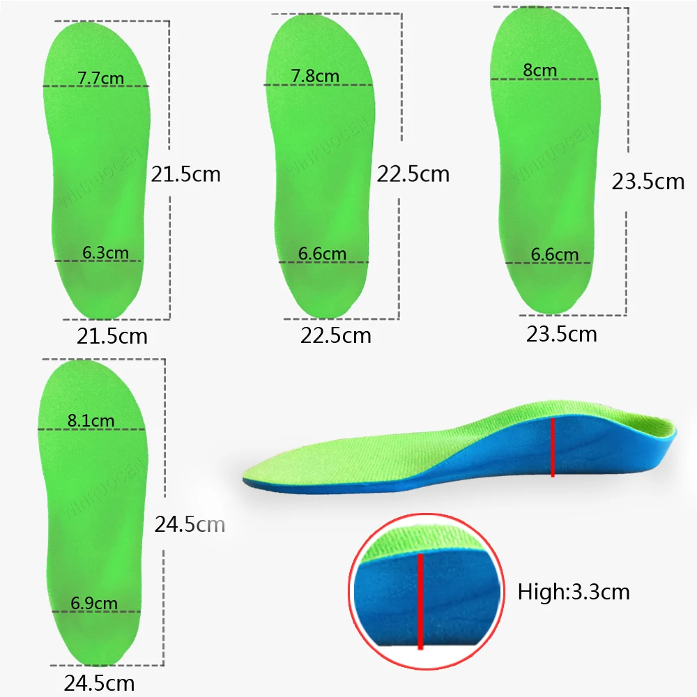 Plantillas ortopédicas para niños, corrector de Valgus, zapatos de pie plano, almohadillas de EVA para soporte de arco, OX-Leg, inserción acolchada, cuidado de los pies