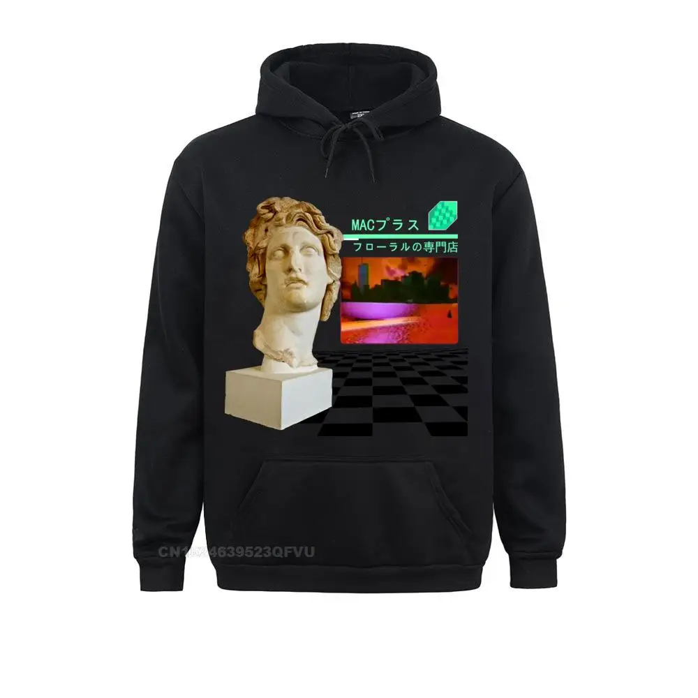 Wave Aesthetic Men Sweater Wave Floral Shoppe Macintosh Plus Fashion Cotton Anime Harajuku Pullover Hoodie